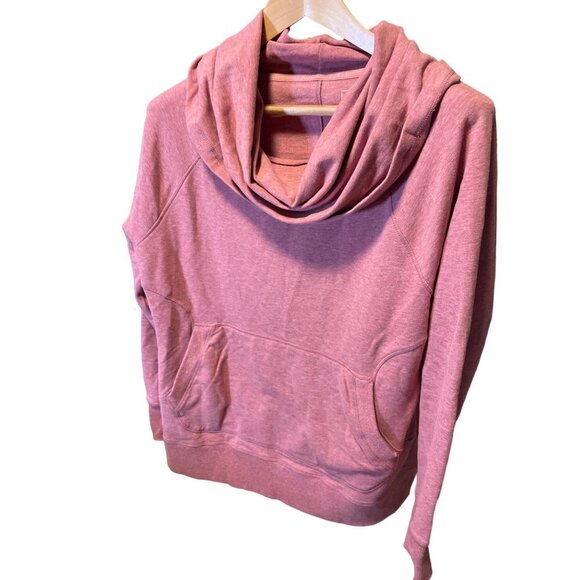 LL Bean Dark Pink Pullover Cowl Neck Long Sleeve Top Sz XLP - Picture 3 of 9